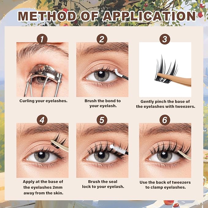 JMS&JMS Manga Lash Clusters Kit, BUNNY Lash Clusters Anime Cluster Eyelash Extensions Kit, 8-18mm C Curl Wipsy Lashes Kit Clear Band Natural Eyelashes with Bond and Seal, Tweezers(BUNNY KIT)