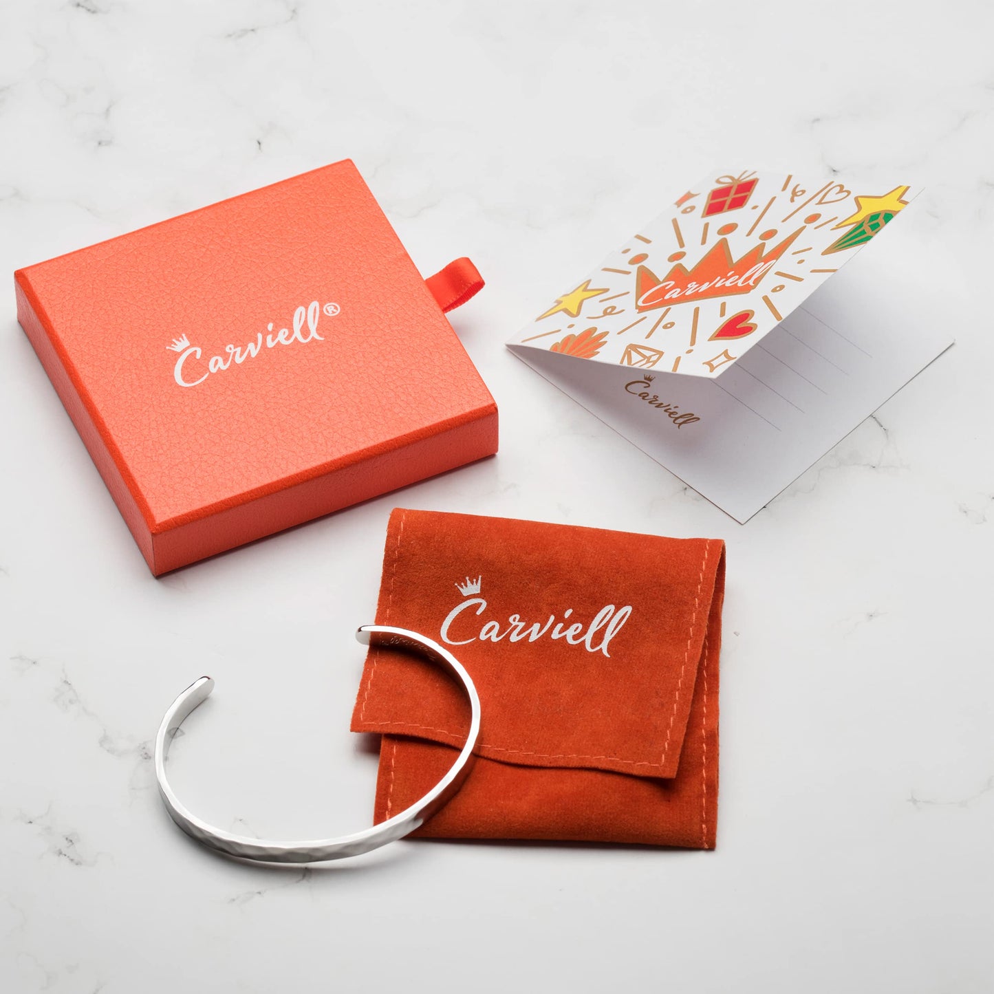 Carviell Bracelet - Gift for Mom from Daughter, Happy Birthday Mom Gifts, Mother's Day Gifts, Best Mom Ever Stainless Steel Cuff