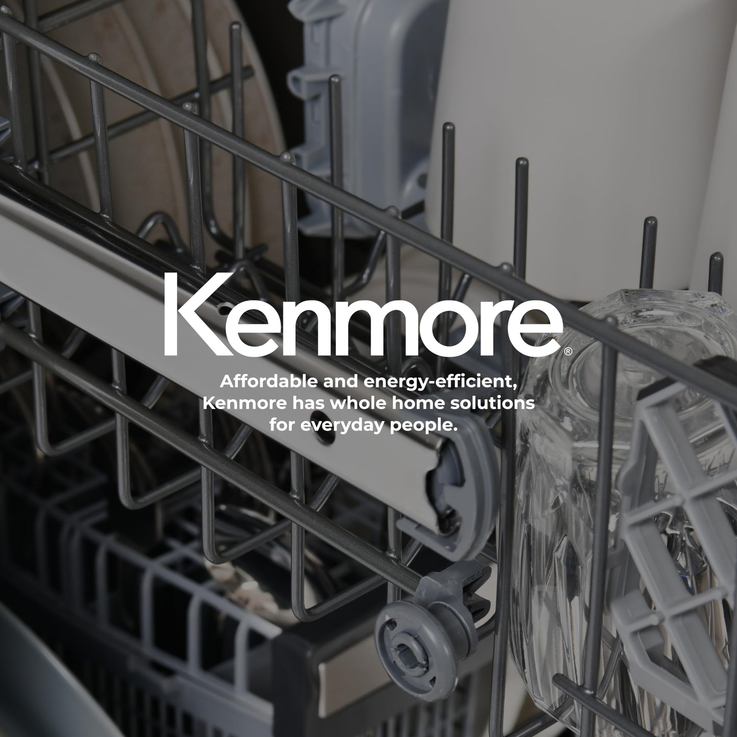 Kenmore 22-14702 18" Compact Built-In Dishwasher - UltraWash Plus, TurboDry, EasyFlex Third Rack & SmartWash - 10 Place Settings - 45 DBA - ENERGY STAR Certified - 18" - White