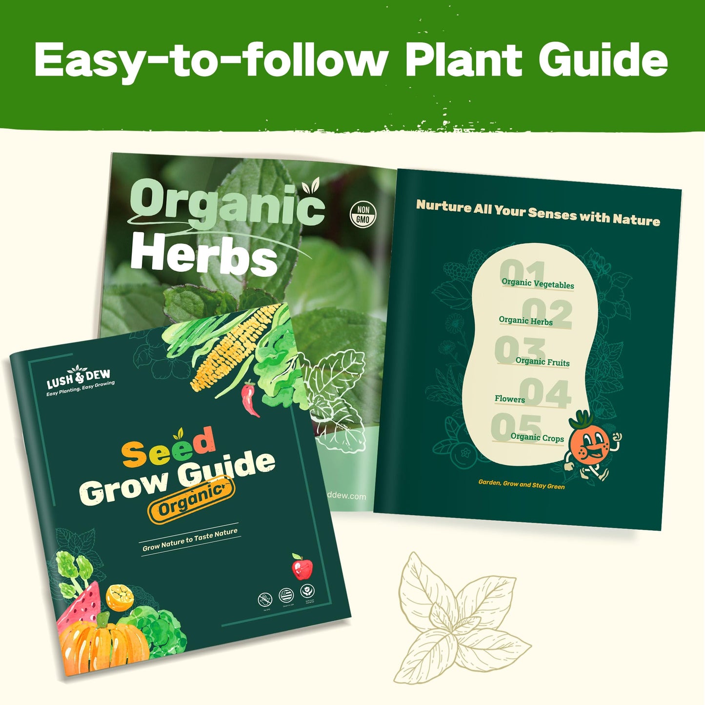 Lush&Dew Companion Plants Heirloom Seed Bank, Gardening Gifts for Women & Men, 32 Varieties 30,000+ Non-GMO Vegetable Seeds for Planting in Garden Bed Greenhouse, Survival Seed Kit for Food Supply