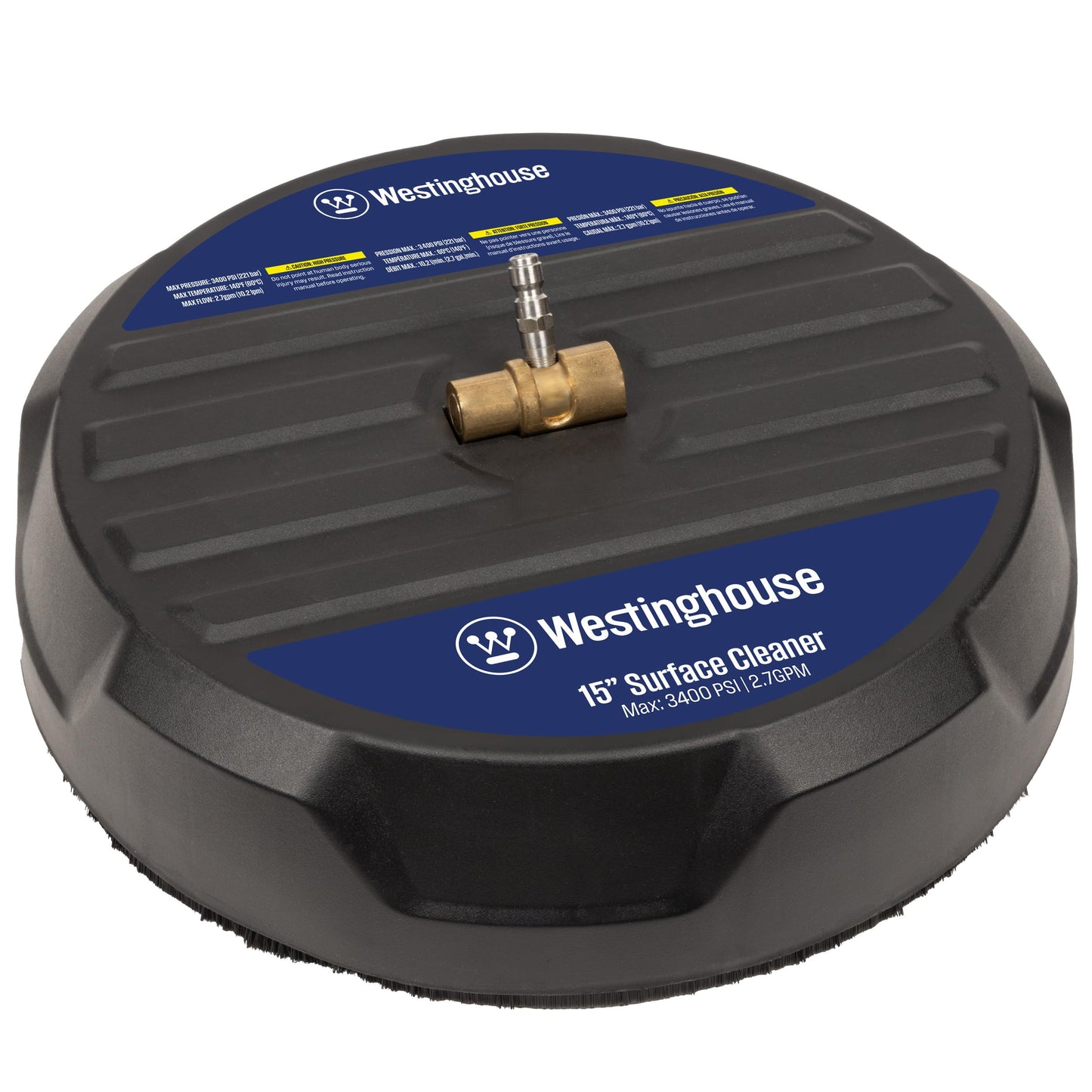 Westinghouse Universal 15â Pressure Washer Surface Cleaner Attachment - 3400 Max PSI, 1/4â Connector - For Gas and Electric Pressure Washers