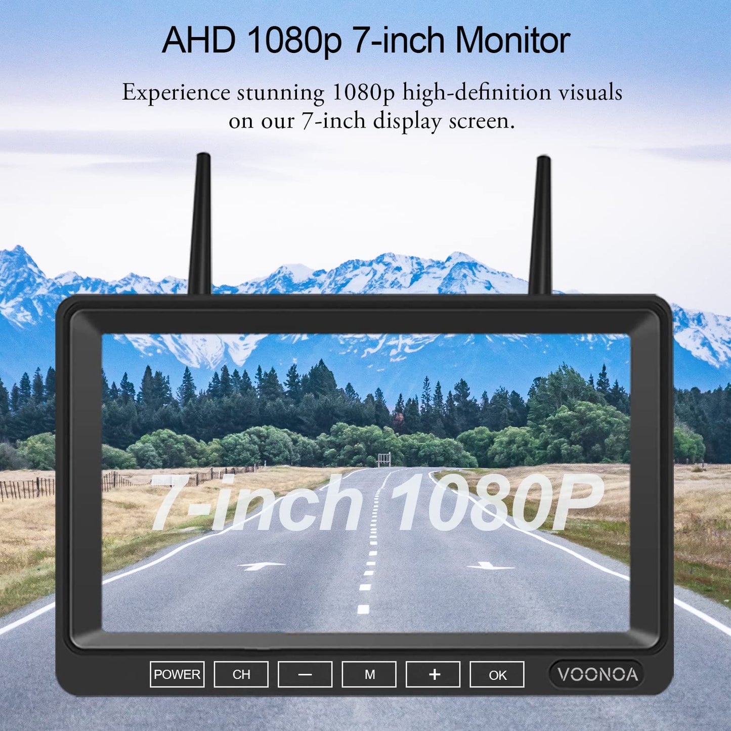 1080P Wireless RV Camera System, IP69 Waterproof Night Vision Backup Camera Side Rear View Camera with 7 Inch HD Monitor for RV Truck Trailer Camper