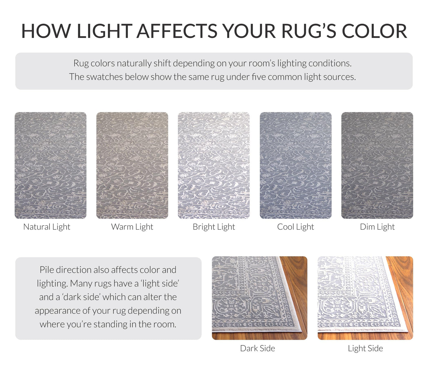 SAFAVIEH Area Rug 8x10 - Reflection Collection - Large - Light Grey & Cream, Non-Shedding & Easy Cleaning, Ideal for Living Room, Bedroom, Dining Space (RFT670C)