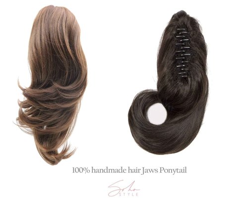 Soho Style Susan S03-16 inch Futura Jaw Clip in Claw Ponytail Extension Drawstring Hairpiece, Strawberry Blonde