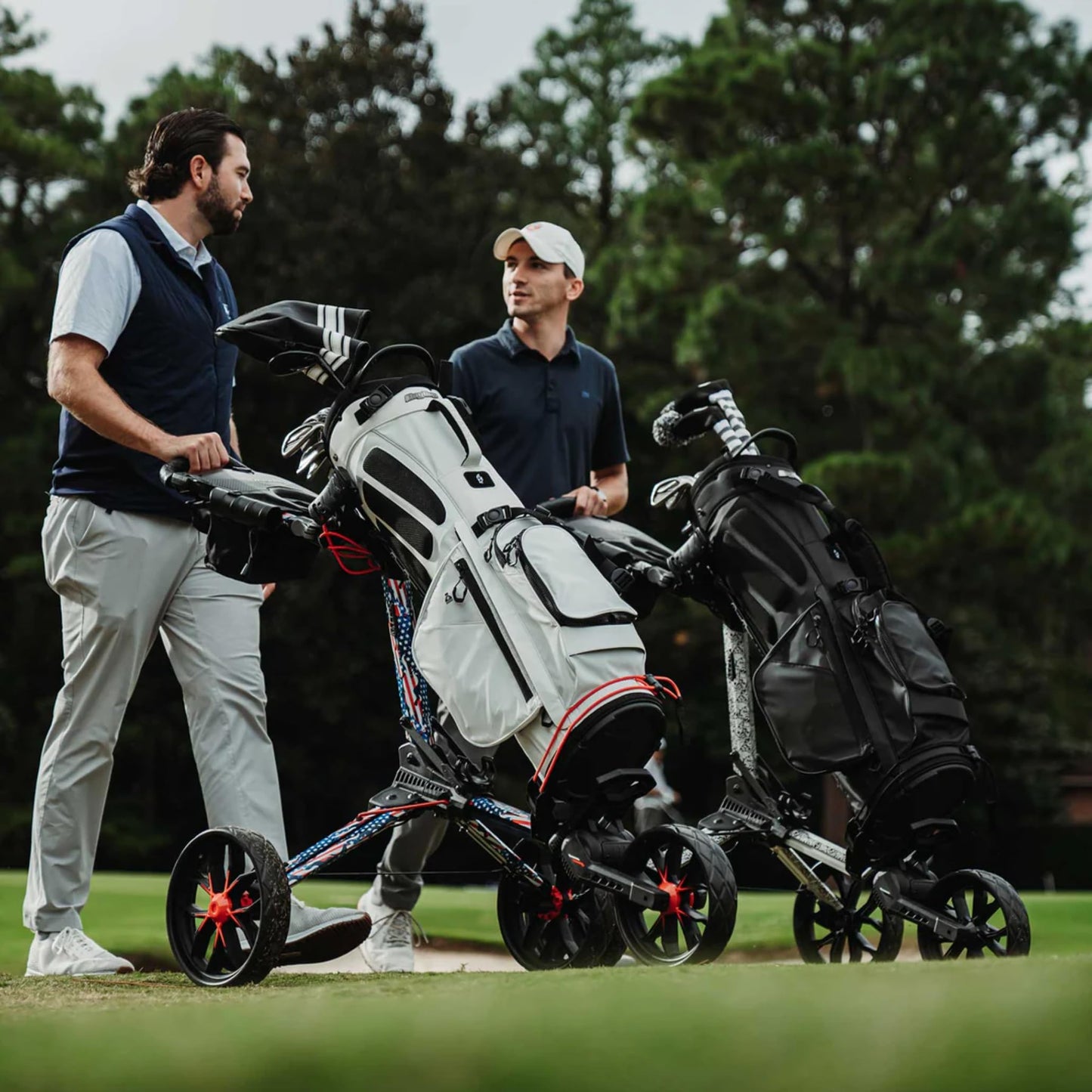 Bag Boy Nitron Golf Push Cart, Sand/Black