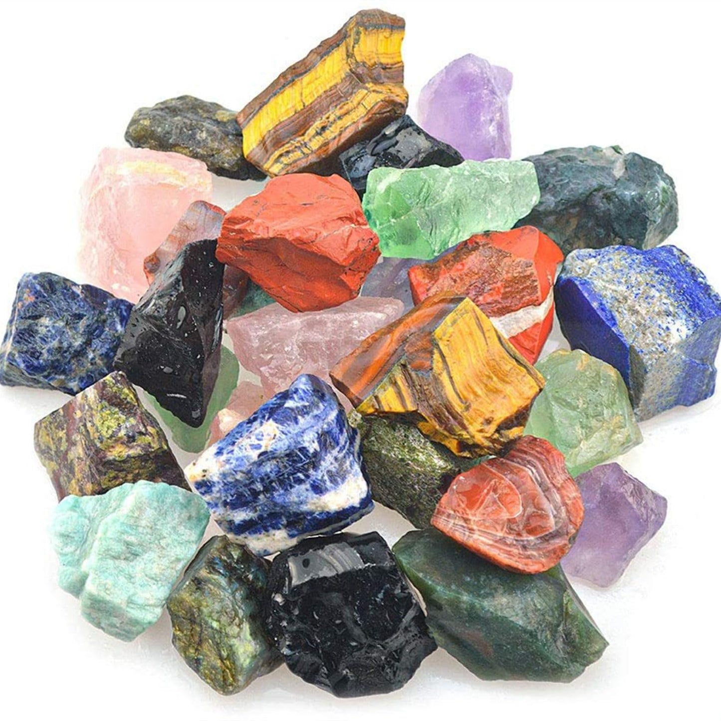 Tiger's Eye Raw Crystals Healing Crystals Natural Rough Stones 1.2-2" for Tumbling, Fountain Rocks, Yoga, Meditation, Polishin, Gift 40