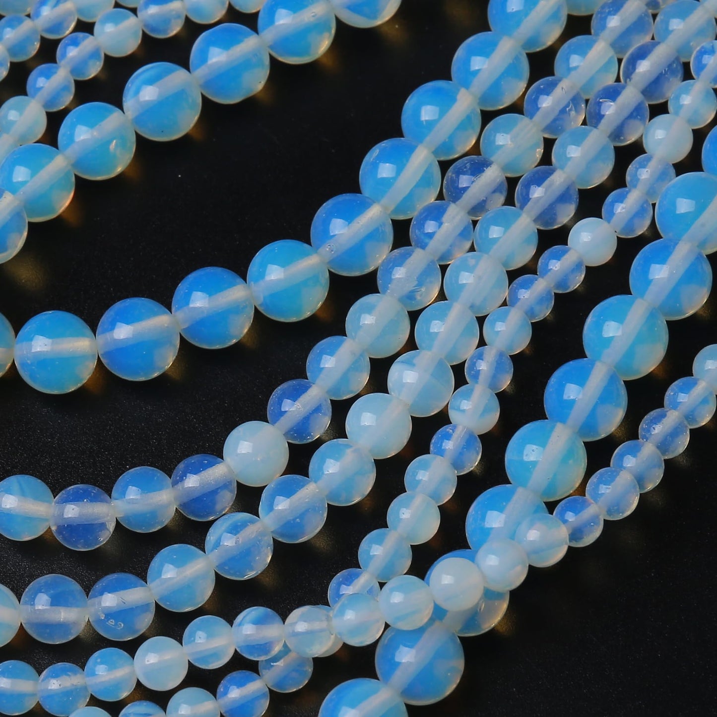 Moonstone Beads Gemstone Round Crystal Energy Stone Jewelry Making DIY Bracelet Necklace Jewelry Making 1 Strand 15" 10MM 35PCS