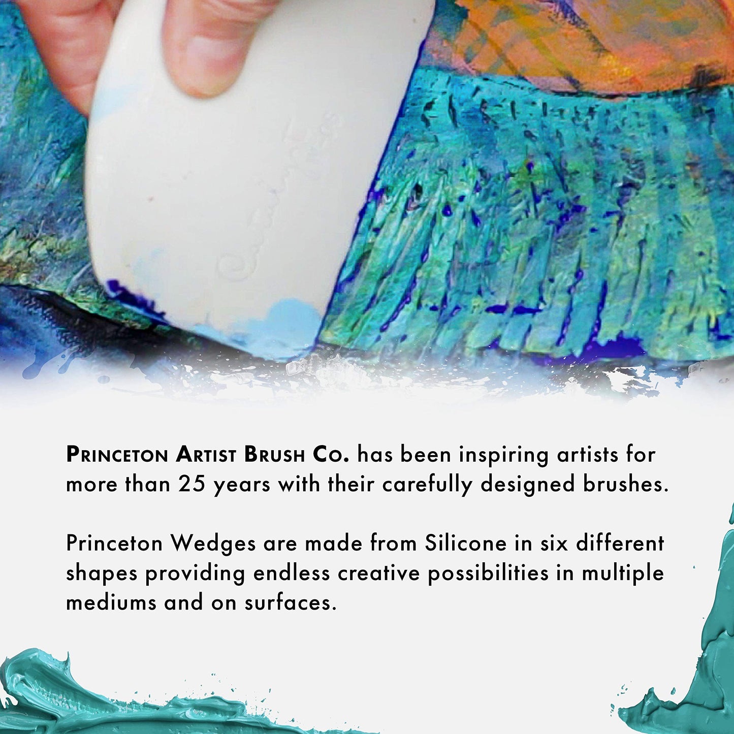 Princeton Catalyst Tools, Art Supplies for Texturizing and Moving Paint, Wedge- White