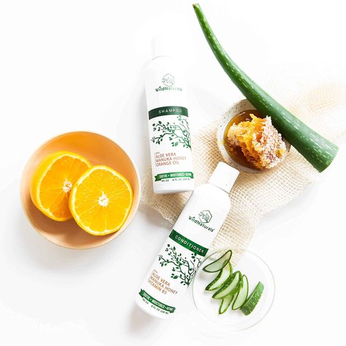 Manuka Honey Shampoo and Conditioner - Soothing Moisturizing Formula for Eczema, Psoriasis, Curly Hair, and Color-Safe - All Natural Set