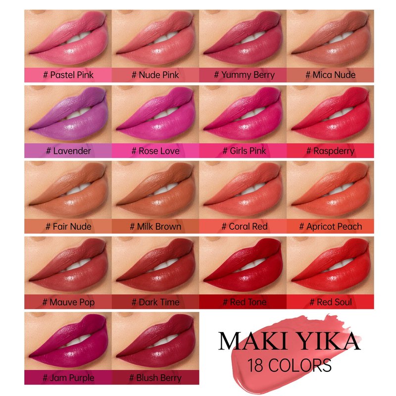 MAKI YIKA Moisture Nude Lipstick for Women Hydrate Tinted Lip Balm for Mother's Day Dry Cracked Lips Sheer Lipstick Lip Tinted Glossy Finish,MA055 Mica Nude