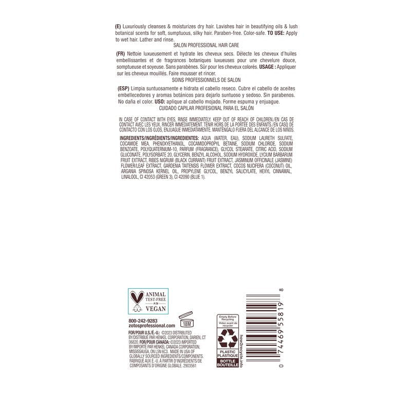 Bain de Terre Jasmine Moisturizing Shampoo, Luxurious Hydration for Dry Hair with Argan & Monoi Oils, Paraben-Free, Color-Safe, Vegan, 13.5 Fl Oz