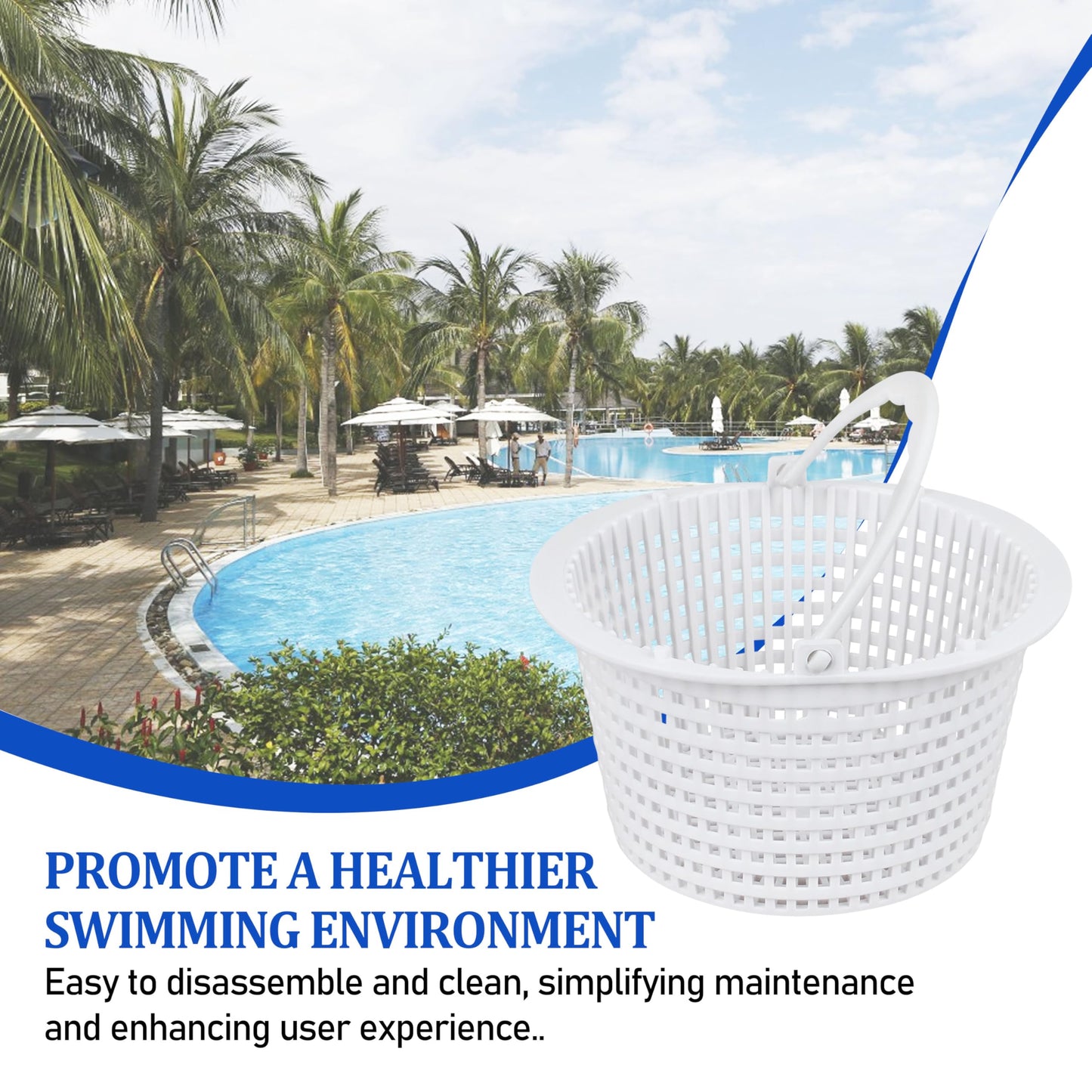 Sialvnd SPX1091C Replacement Above Ground Skimmer Basket for Hayward SP1091 WB736660,SP1091 with Handle -2pcs 