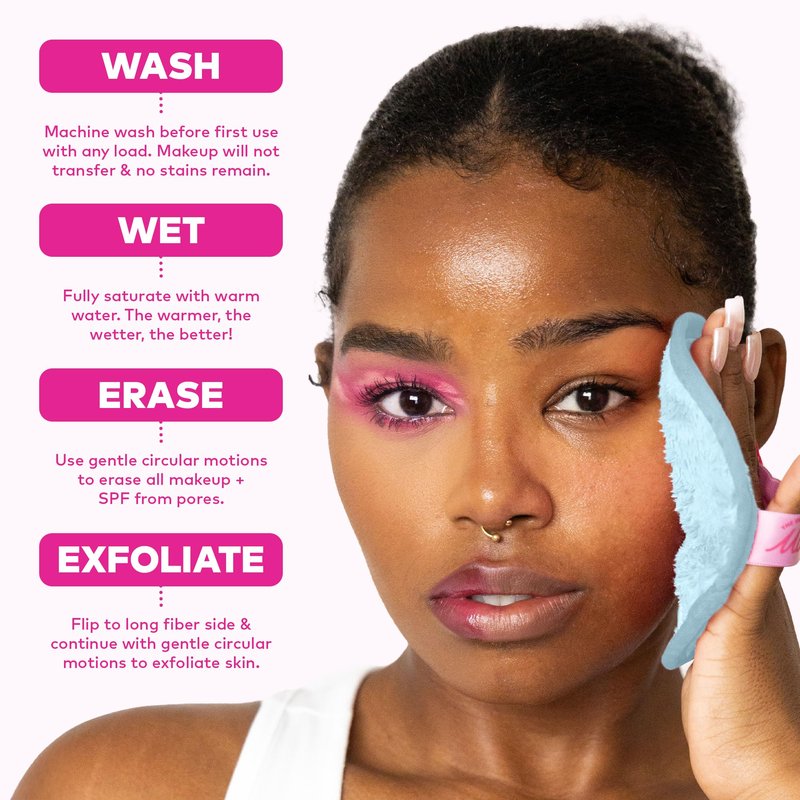 The Original MakeUp Eraser 7-Day Set, Erase All Makeup With Just Water, Including Waterproof Mascara, Eyeliner, Foundation, Lipstick, Sunscreen, and More! Hello Kitty Skiing, 7ct