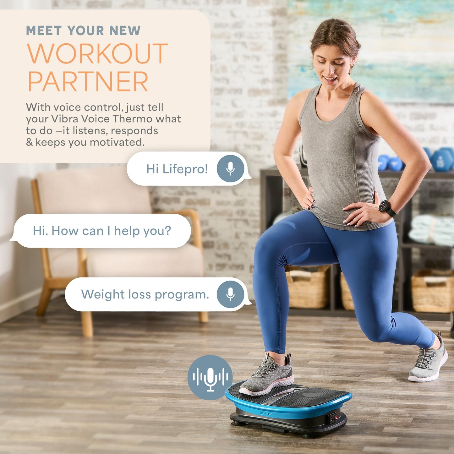 Lifepro Voice-Controlled Vertical Motion Vibration Plate for Lymphatic Drainage with Heat Therapy – Whole Body Curved Vibrating Platform for Muscle Relaxation & Recovery, 265 lb Max Load