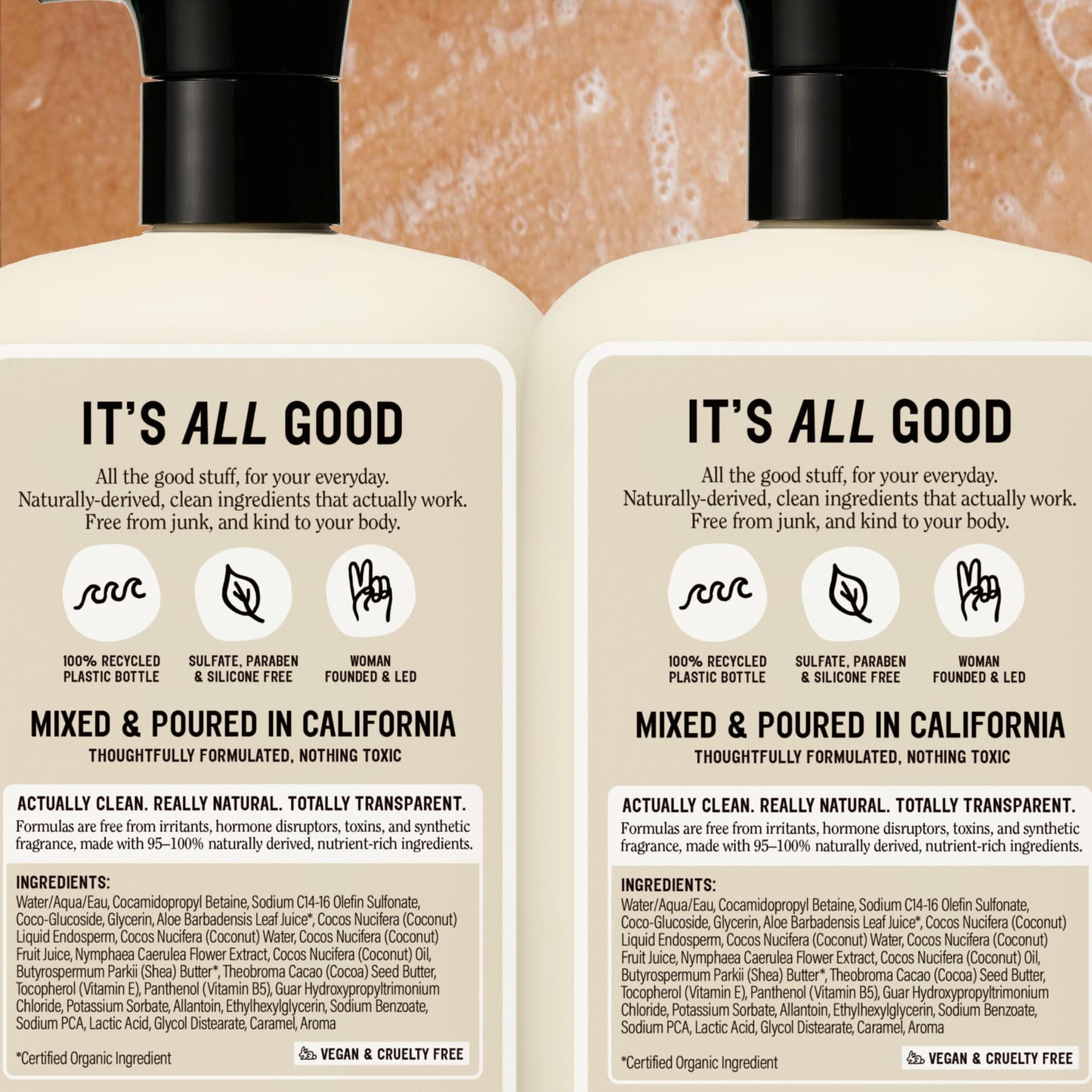California Naturals Classic Clean Vanilla Bloom Body Wash 2-Pack, Daily Cleansing Body Wash for Soft Healthy Skin, Naturally Scented, Vegan, Cruelty, Paraben & Sulfate Free, 20 oz