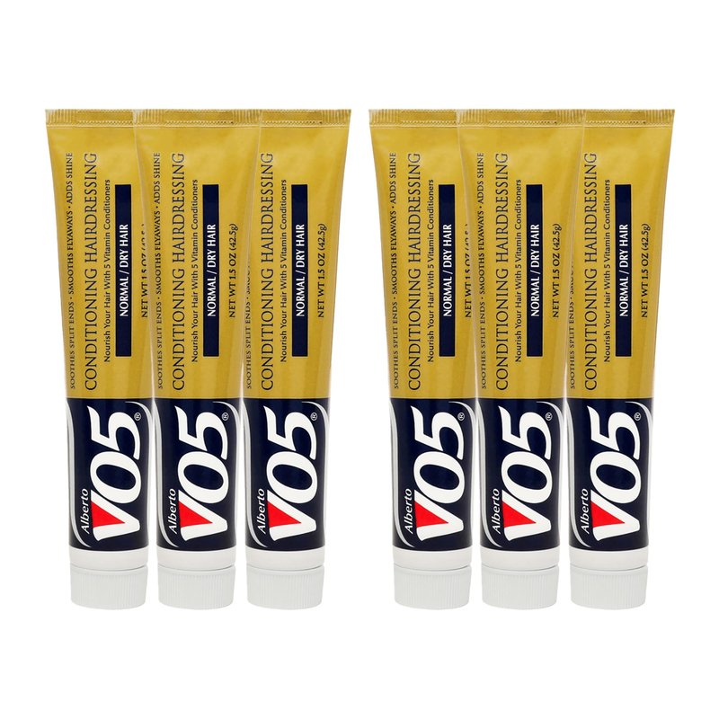 Alberto VO5 Conditioning Hairdressing - Normal to Dry Hair - Hair Conditioner Smooths Frizz and Enhances Color Vibrancy - 1.5 oz - Pack of 6