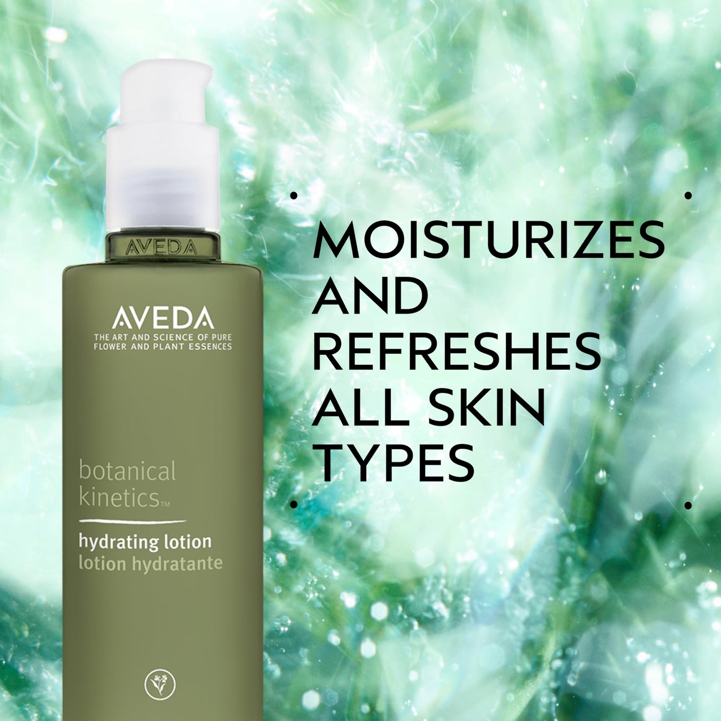Aveda Botanical Kinetics Hydrating Lotion | Daily Face Moisturizer for All Skin Types | with Coconut, Jojoba, Caffeine, Aloe, 16.9 Fl Oz