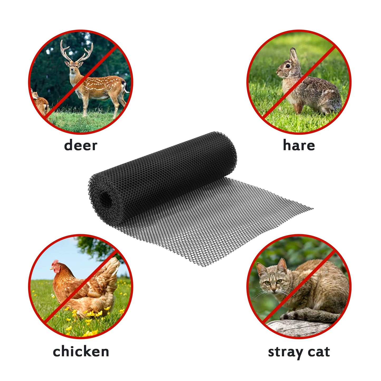 Watayo 20 Ft Mesh Tree Guard Trunk Protectors- Tree Bark Protector- Flexible Net Tree Guard with 100 Pcs Ties for Tree Protectors from Deer Mowers Trimmers