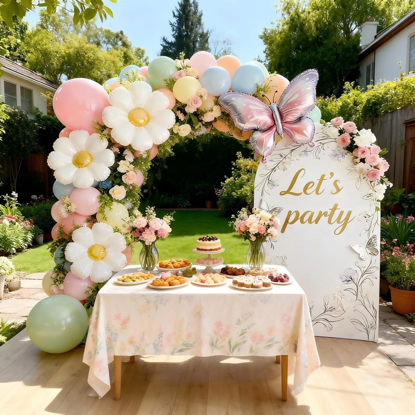 Daisy Balloon Arch Kit, 172Pcs Spring Summer Daisy Theme Party Balloon Decorations for Birthday Wedding, Graduation Ceremony, Outdoor Garden Decor, Mother's Day Holiday Decoration