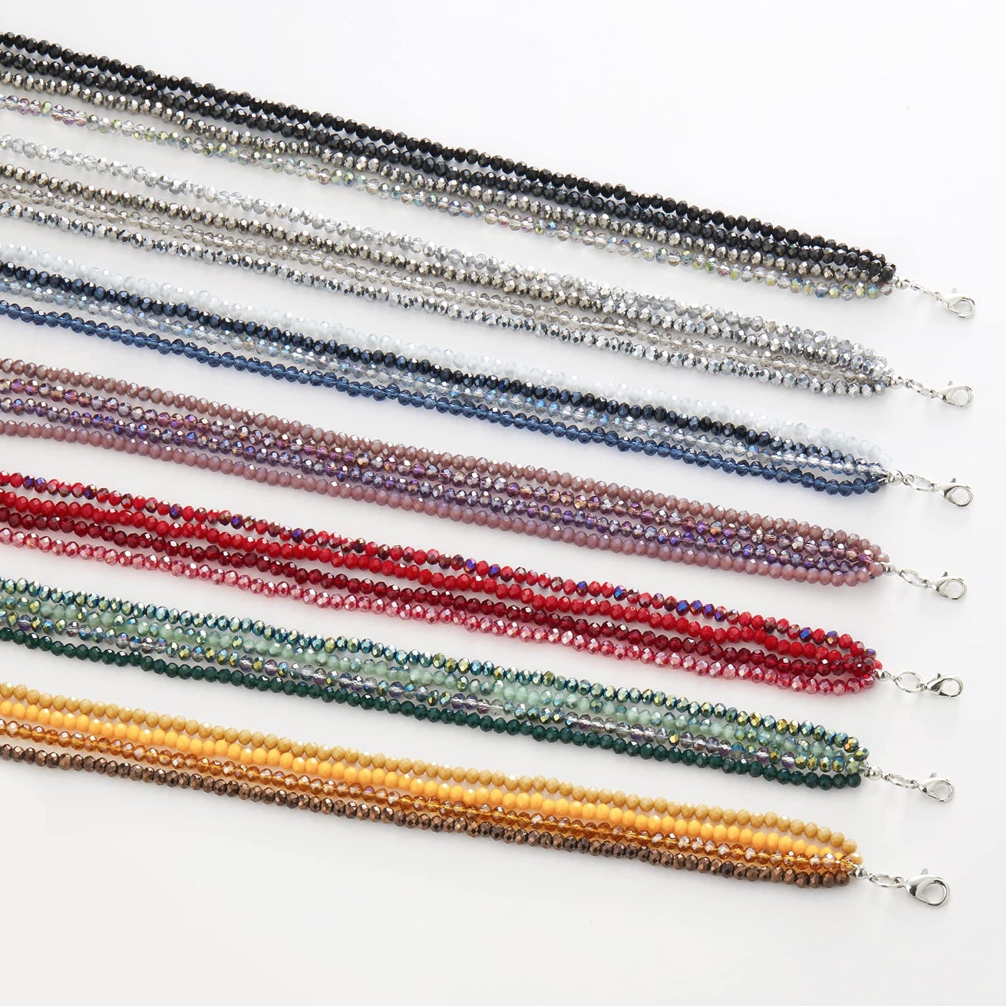 Noessla Multi-layer Crystals Beaded Choker Necklace for Women Colorful Boho Statement Necklace Trendy Costume Party Jewelry Mothers day Gifts for Mom(29-Black)