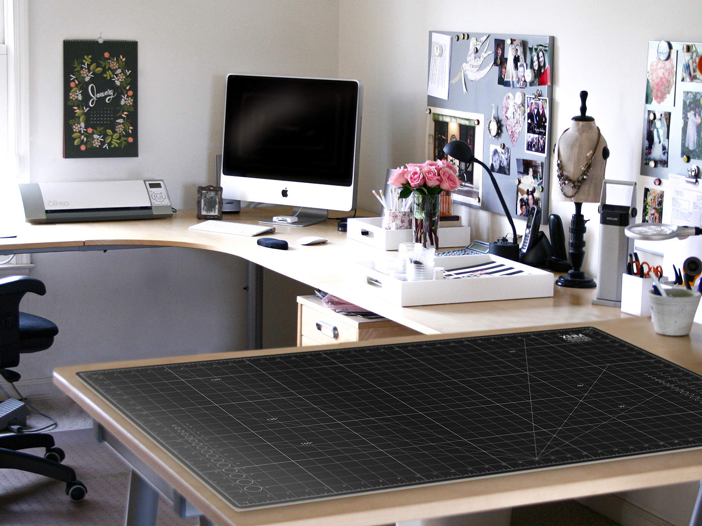 XNM Creations Premium Self Healing Cutting Mat - 36 Inches by 48 inches - A0-3 Layer Quality PVC Construction - Dual Sided, Imperial and Metric Grid Lines - Perfect for Cutting, Sewing, and Crafts