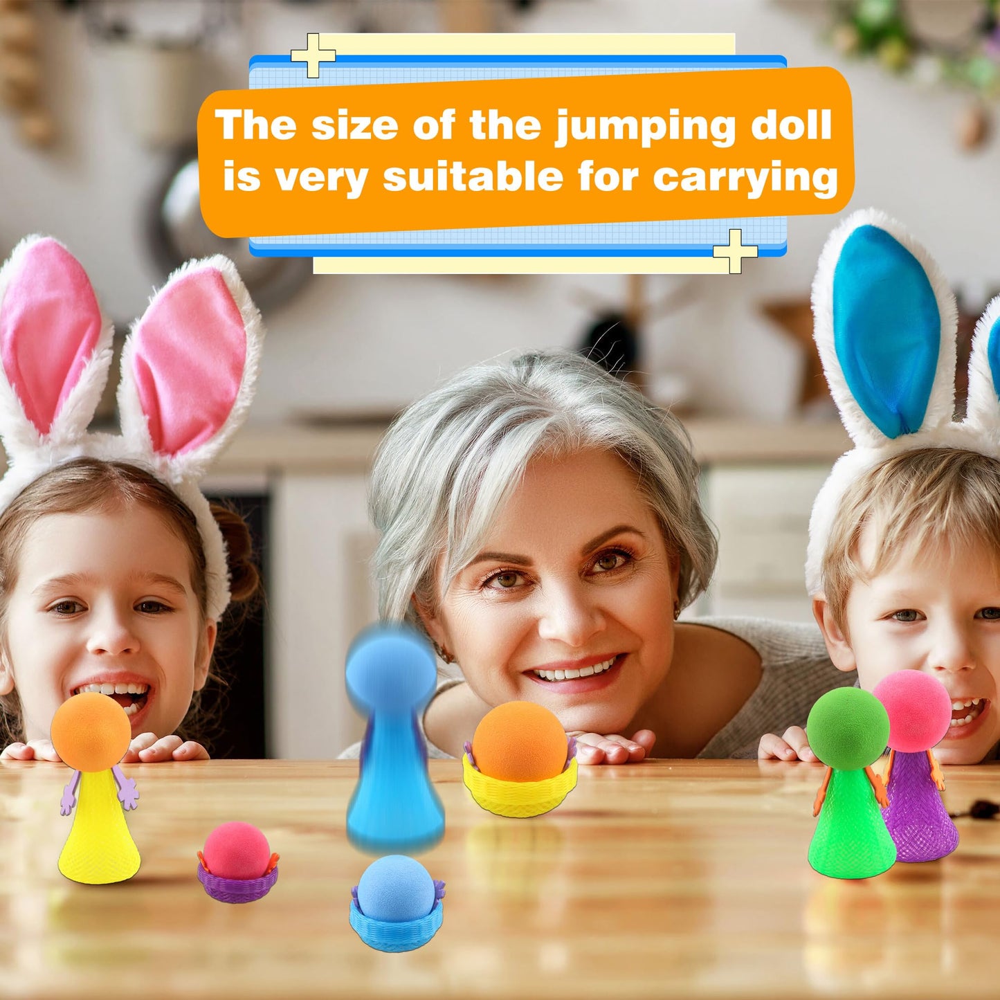 Cagemoga 64 Pieces Jumping Spring Toys Cute Colorful Jumping Popper Spring Bouncy Launcher Toy for Goodie Bag Stuffers Stocking Stuffers Birthday Christmas Party Favors, Random Color