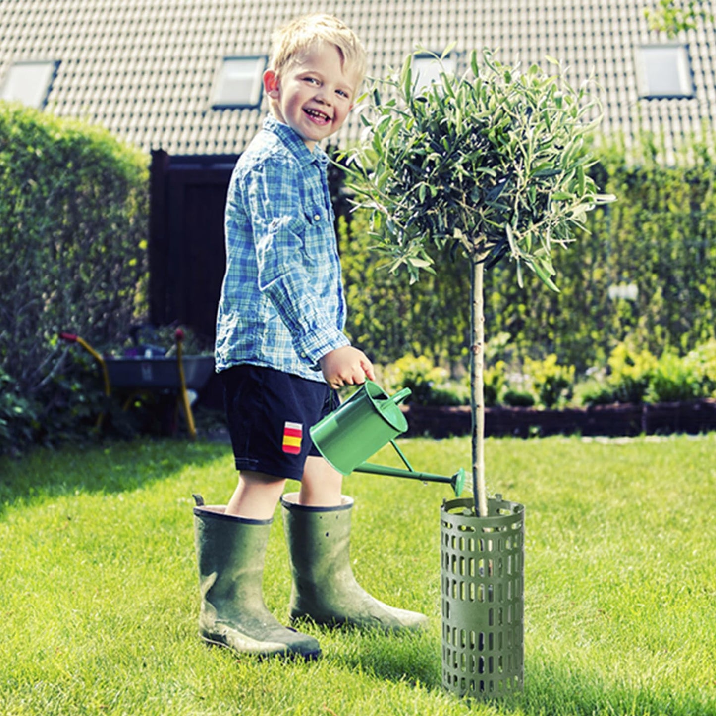 Bekith 16 Pack Tree Trunk Protector, Plant Guard Protectors with Zip Ties, Garden Protection Tree Wraps Cages for Damaged Bark, Extendable Shrub Protectors from Trimmers, Mowers & Sun Scald