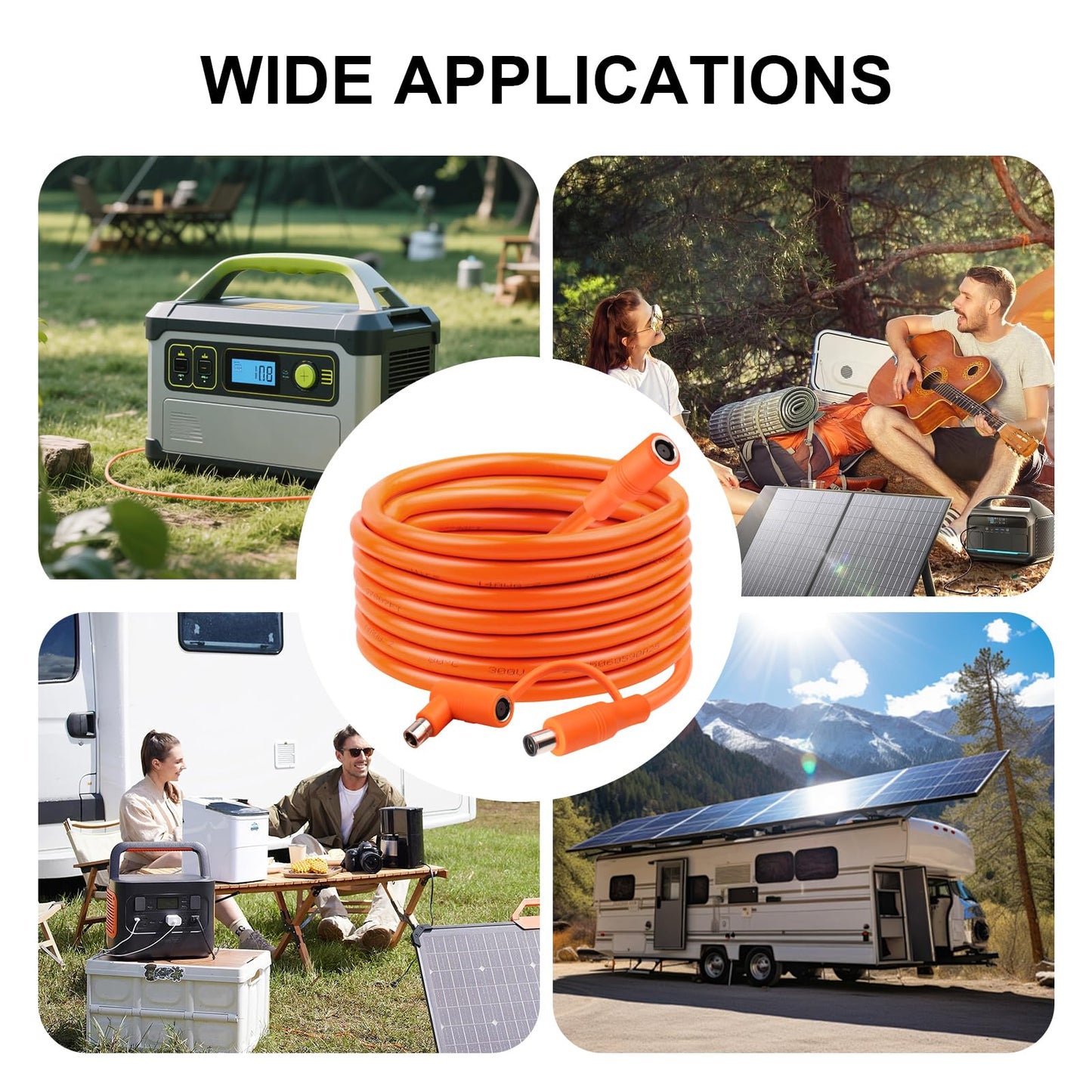 75FT 14AWG DC7909 Solar Panel Extension Cable Compatible with Jackery Solar Generator,Solar Charging Cord Female to Male with DC8020 Power Adapter Suit for Gz Yeti,Anker Jackery Portable Power Station