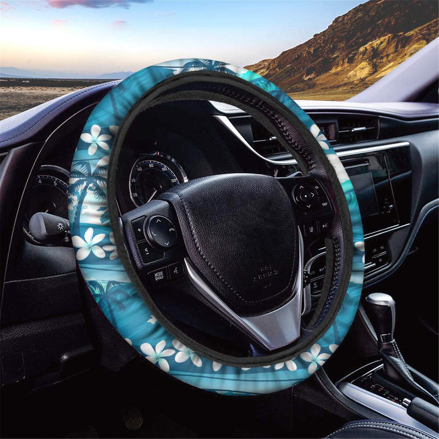 GLENLCWE American Flag Car Steering Wheel Cover Universal 15 Inch Steering Wheel Cover Car Interior Decor Protector for Men Women
