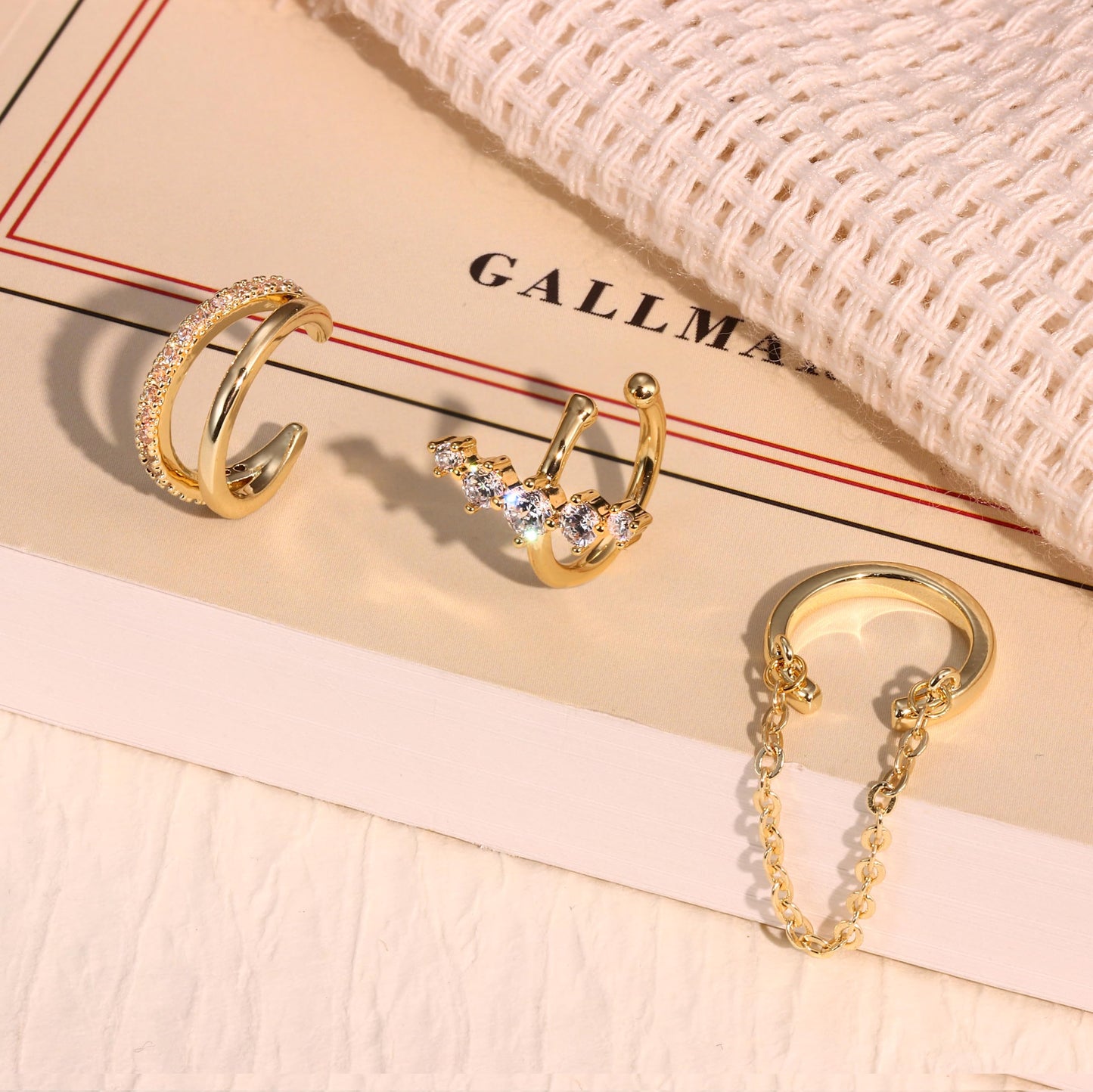 Dochais Ear Cuff Earrings for Women Non Piercing 14K Gold Plated Ear Cuff for Non Pierced Ears Clip on Cartilage Earring Dainty Fake Earrings G4