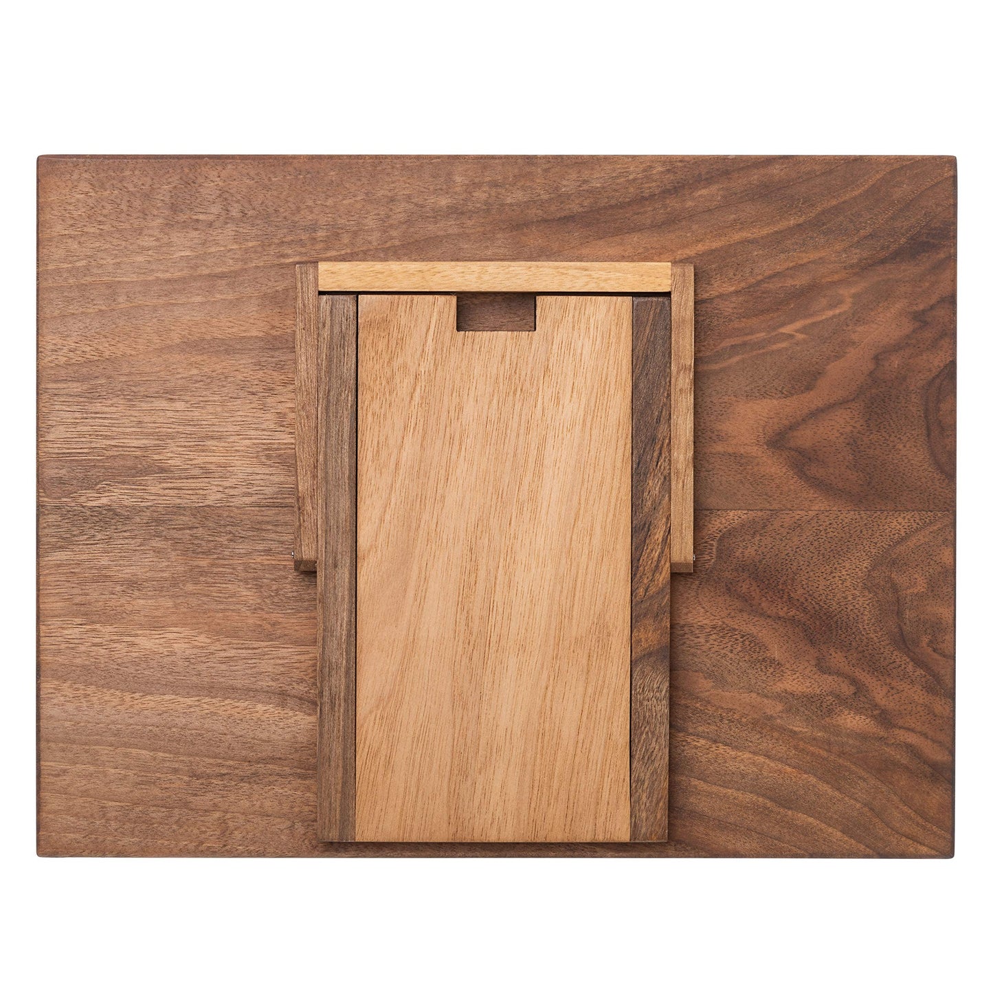 TILISMA Wooden Cook Book Stand ā Handmade Walnut Book Holder for Reading Hands Free ā Cookbook Stand for Kitchen Counter ā Recipe Holder ā Reading Accessories for Kitchen ā Cookbook in Ipad and Tablet