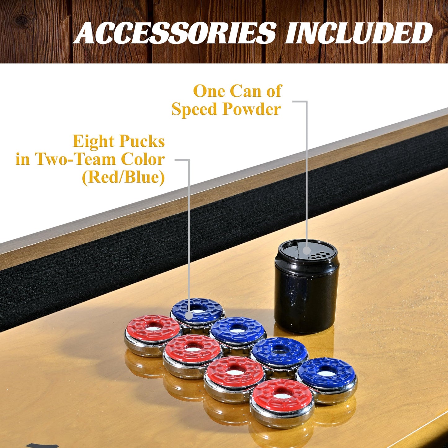 Barrington Billiards 9' Urban Shuffleboard Table with Scratch-Resistant Playfield and 8 Puck Set