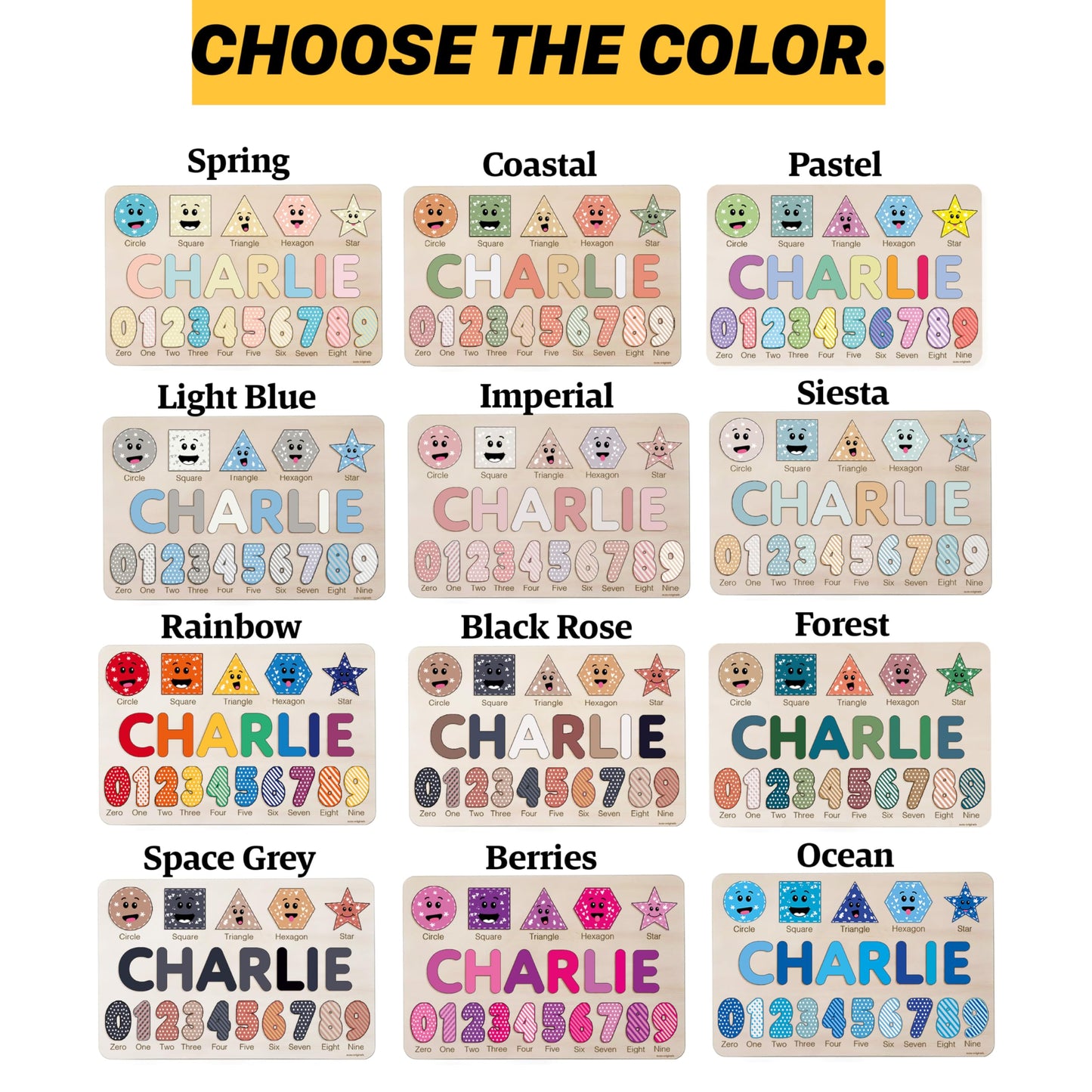 Zuzu Puzzle Puzzles for Toddlers Boy and Girl, Personalized Name Puzzle, 12 Month Toy, Gifts for 0 1 2 3 Years Old, Baby Gifts, Baby Shower, Christmas, NewBaby Gift, 0 3 6 9 12 18 24 36 Months