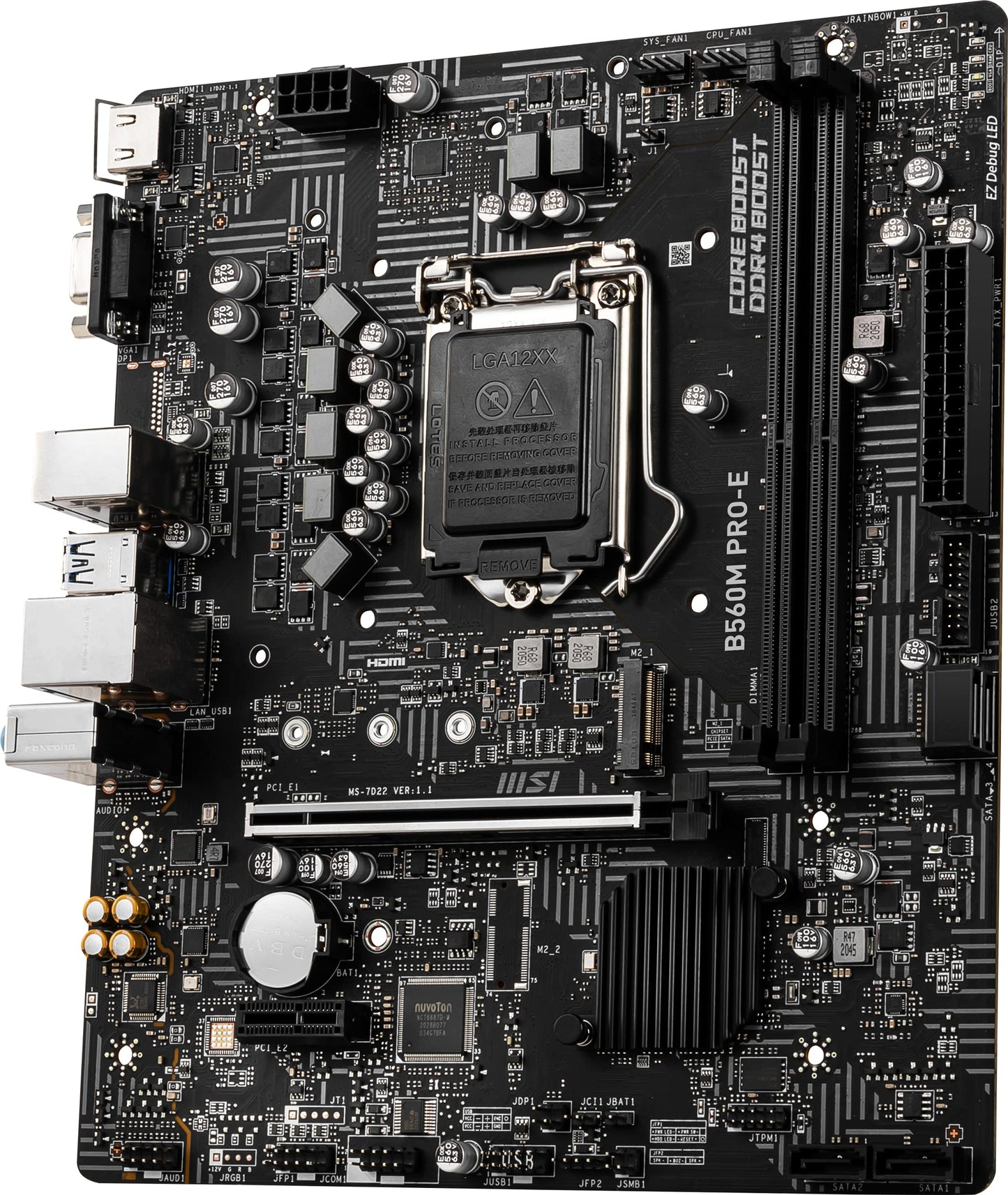 MSI B560M PRO-E ProSeries Motherboard (mATX, 11th/10th Gen Intel Core, LGA 1200 Socket, DDR4, PCIe 4, M.2 Slot, USB 3.2, Gbps LAN)