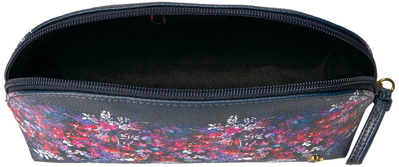 Elliott Lucca Artisan Dome Cosmetic Cosmetic Bag, INDIGO BOUQUET, One Size