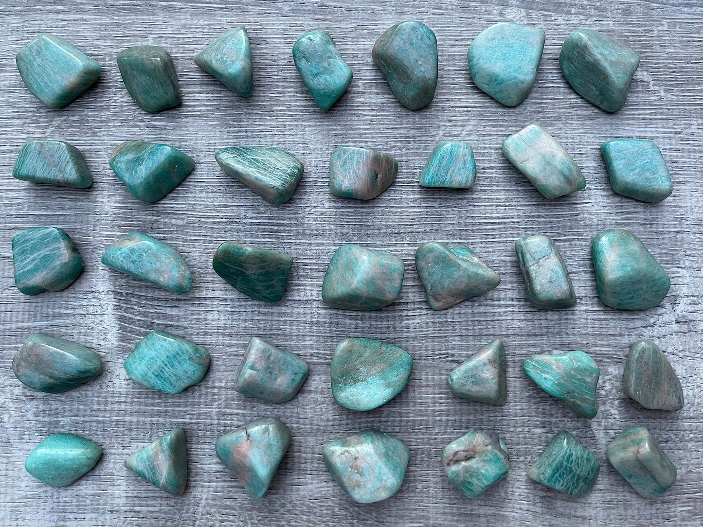 WHOLESALE Amazonite Tumbled Stones, Polished Amazonite Gemstone, Amazonite Polished Rocks (Amazonite, 0.25 Pound)