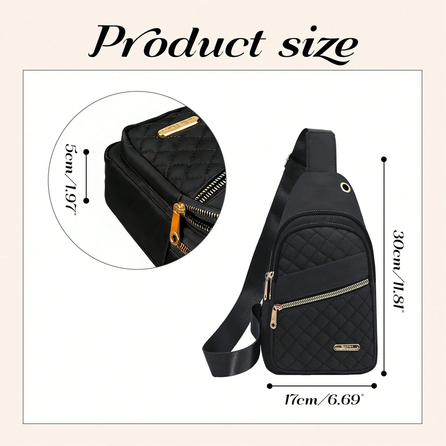 2026 Quilted Waist Crossbody Bag