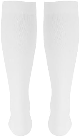 Truform Women's 15-20 mmHg Medical Compression Socks, Moderate Support Soft Stretch Comfort Microfiber, Knee High, Closed Toe, White, X-Large