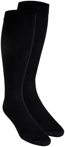 Truform Women's 15-20 mmHg Medical Compression Socks, Moderate Support Soft Stretch Comfort Microfiber, Knee High, Closed Toe, Black, Medium