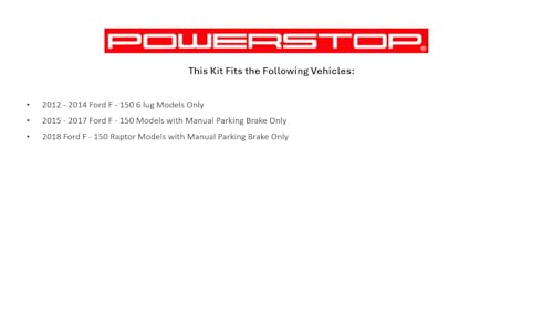 PowerStop Front and Rear Brake & Caliper Kit For Ford F-150 2012-18 - Drilled and Slotted Truck & Tow Disc Rotors with Ceramic Brake Pads Upgrade, KC6268-36