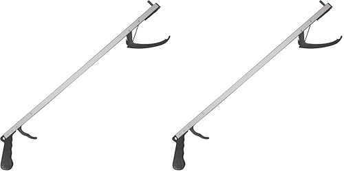 Rehabilitation Advantage Aluminum Reacher Grabber 32 Inches Long with Magnetic Tip (Pack of 2)