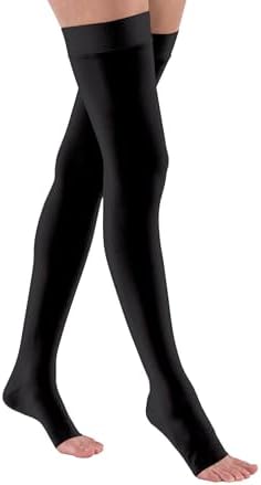 JOBST Relief Thigh High Graduated Compression Stockings 20-30mmHg - Comfortable Unisex Design with Silicone Dot Band - Open Toe