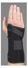 Med Spec Wrist Lacer, 8" Black - Medium Right