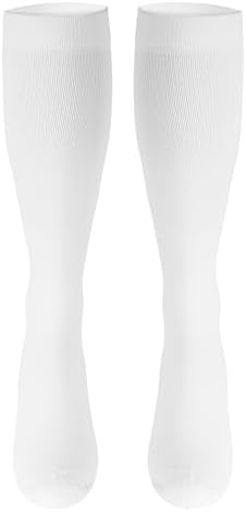 Truform Women's 15-20 mmHg Medical Compression Socks, Moderate Support Soft Stretch Comfort Microfiber, Knee High, Closed Toe, White, X-Large