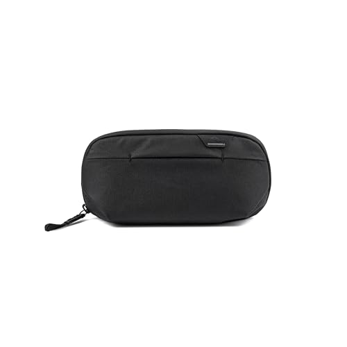 Peak Design Small Wash Pouch, Black, Weatherproof Travel Toiletry Bag, Upright or Hanging Toiletry Kit with Pockets, Magnetic Toothbrush Pocket, Wide UltraZip Opening, Toiletry Bag for Men and Women