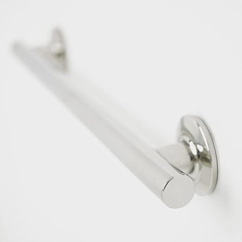 Seachrome 18-inch Coronado Designer Straight Bathroom Shower Grab Bar, Stainless Steel, Polished Chrome