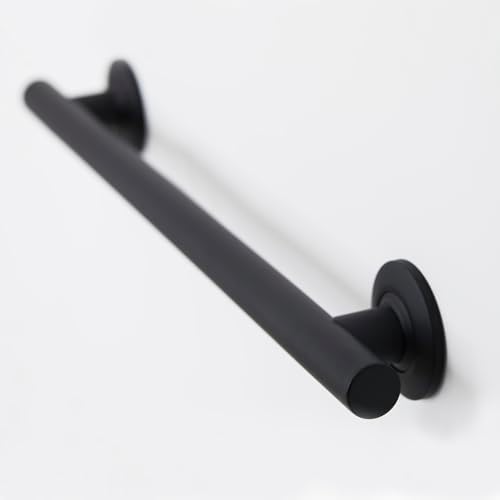 Seachrome 36-inch Coronado Designer Straight Bathroom Shower Grab Bar, Stainless Steel, Matte Black