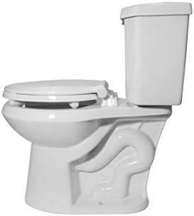 Centoco 4 Pack - 2 inch Raised Toilet Seat for Seniors, Round, Closed Front with Cover, Plastic, Made in the USA, HL440STS-001, White