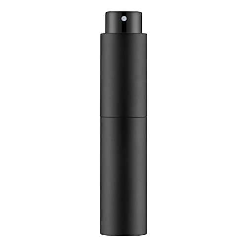 Tekson 10ml Travel Perfume Atomizer Refillable, Mini Cologne Spray Bottle Empty, Small Coffee Spray Bottle (Black)