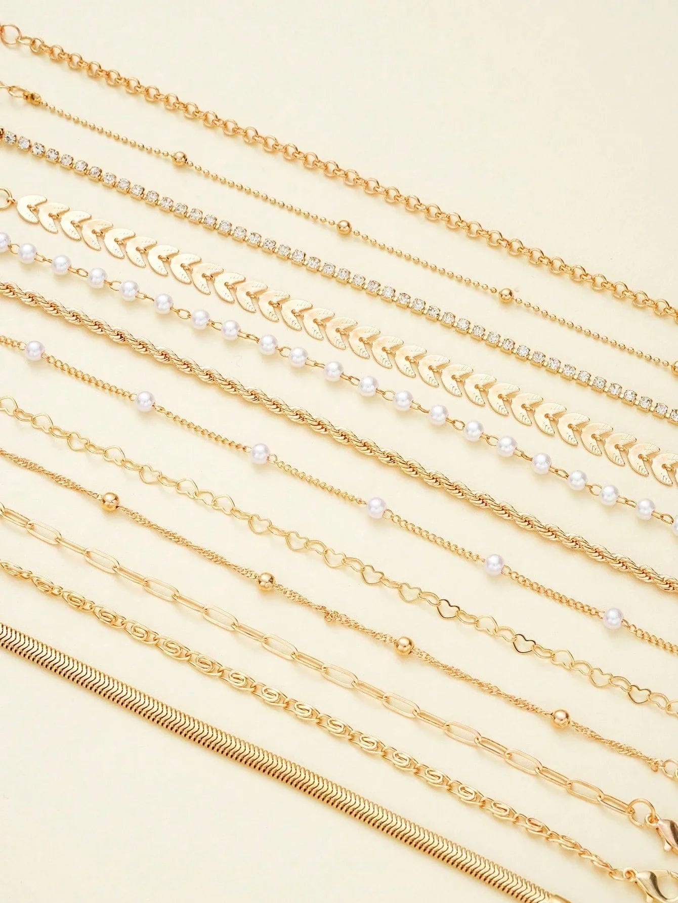 Multi-Piece Elegant Chain Bracelet Set